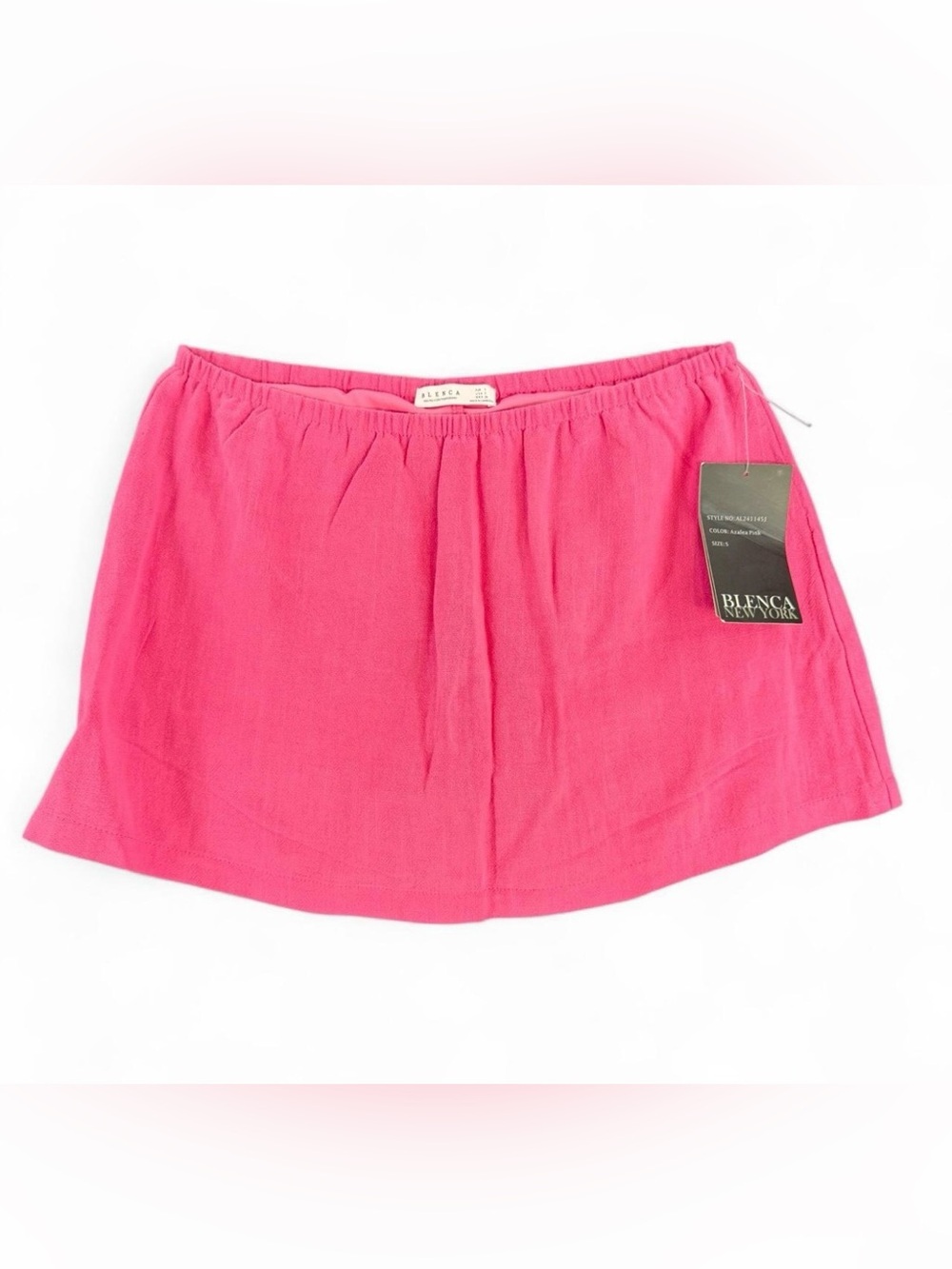 Blenca Young Contemporary Pink Linen Blend Skort Size Small Azalea Pink NEW